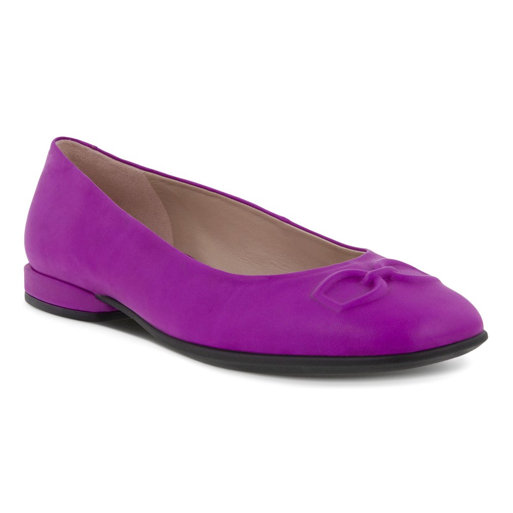 ECCO Womens Ballerinas Purple - Anal Squareds - SFM-274863